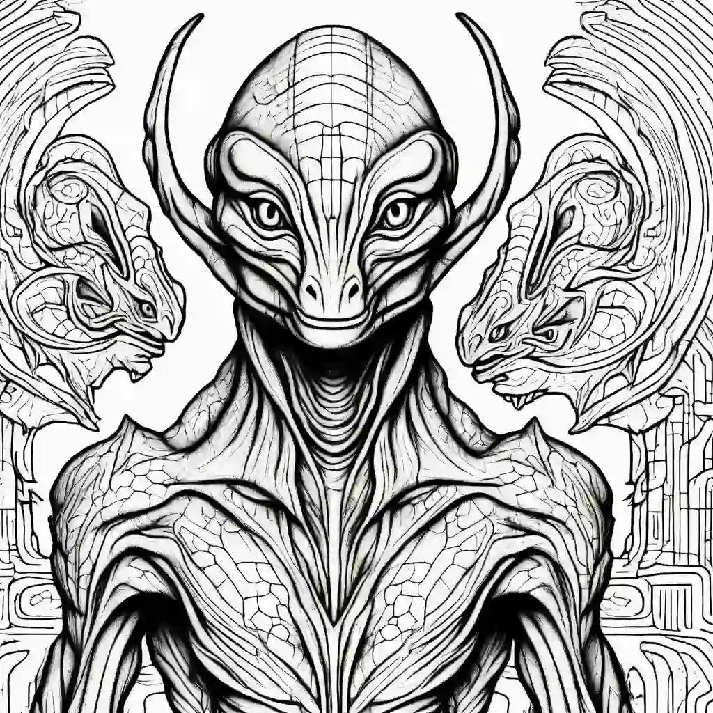 Reptilian Aliens coloring pages